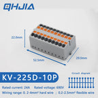 Fast Wiring Mini Rail-Type Quick Junction Box | 1-In-Multi-Out Plug-in Terminal Wire Connector for Easy Electrical Connection