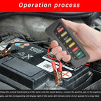 Universal 12V Digital Battery and Alternator Tester Compact Car/Motorcycle Diagnostic Tools with Accurate Measurement amagi