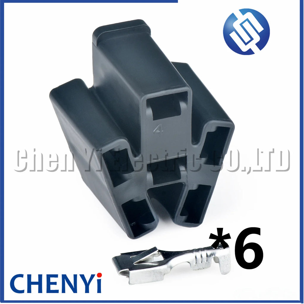6 Pin 6 Way Automotive Electric Relay harness plug socket 6.3mm series connector CY000617-6.3F