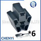 6 Pin 6 Way Automotive Electric Relay harness plug socket 6.3mm series connector CY000617-6.3F