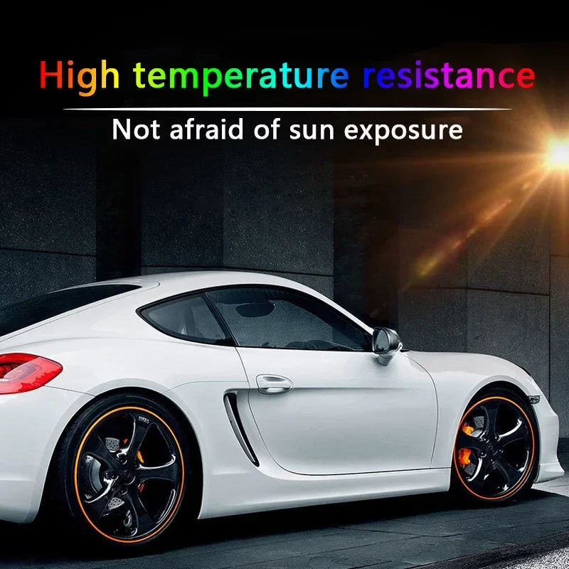 4M / 8M Car Grilles Decoration Strips Auto Wheel Protector Car-styling Accessories Wheel Sticker Tire Rim Strip Chrome Tape Good