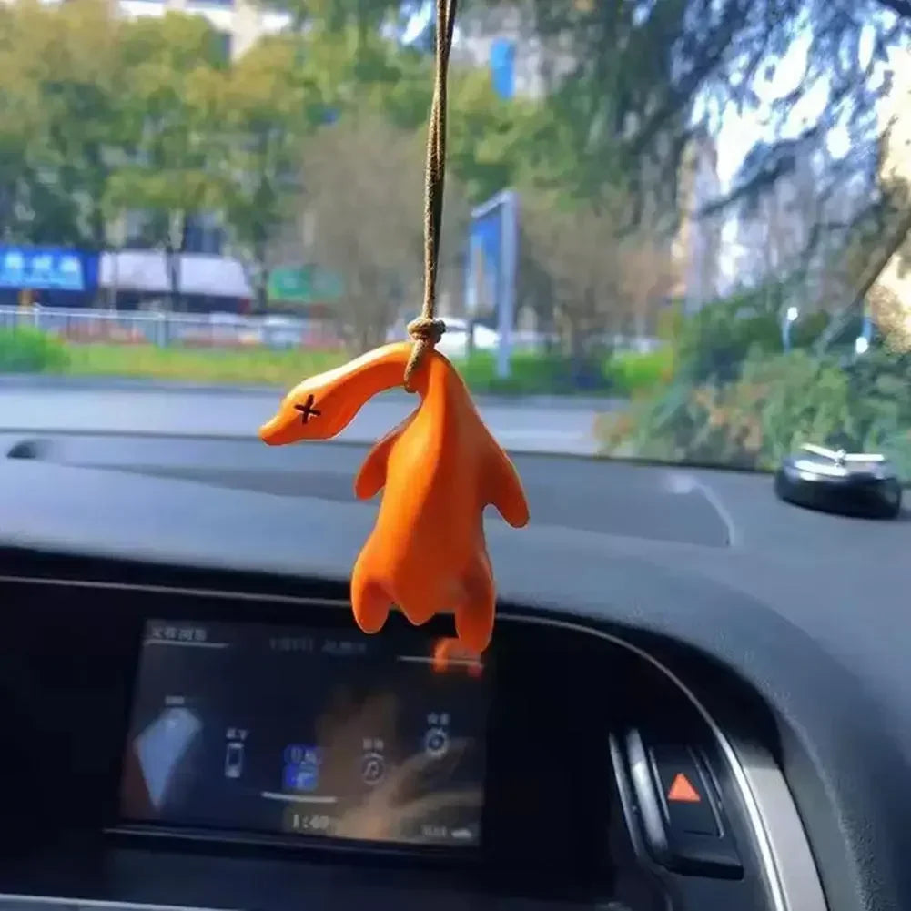 Funny Color-Changing Plaster Anime Duck Car Mirror Hanging Decor Cute Car Interior Decoration Accessories Amagi