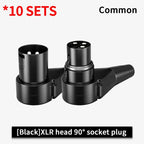10 Set 3Pin XLR Color Head Pure Copper Pin Male and Female Audio Microphone Connector Canon Welding Plug Socket