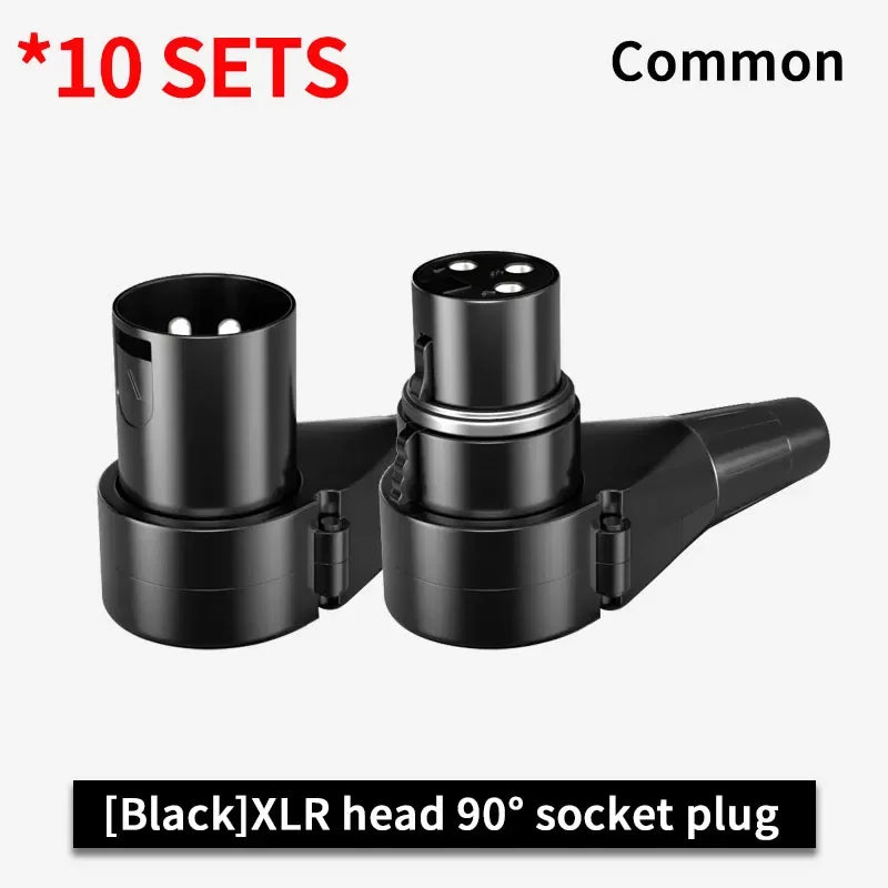 10 Set 3Pin XLR Color Head Pure Copper Pin Male and Female Audio Microphone Connector Canon Welding Plug Socket