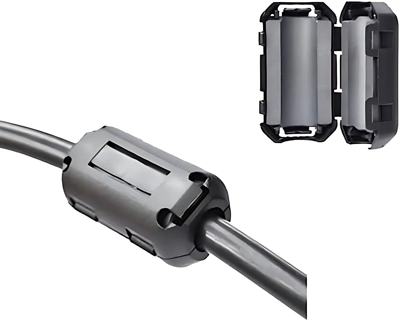 10/20/100PCS Snap-On Ferrite Core Clamp, 3.5–15mm Ring Magnetic Bead EMI RFI Noise Filter Choke for USB Power Audio Video Cables