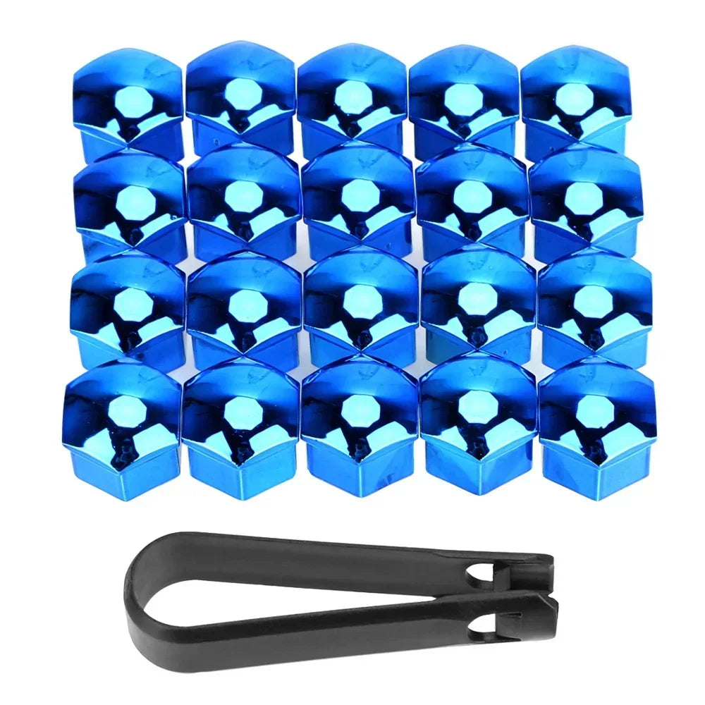 20pcs Universal Lug Nut Covers for Automotive Wheel Hubs Tire Cap Modification Accessories Dust-Proof Rust-Proof Durable Stylish
