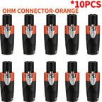 Professional NL4FC Speakon 4Pin Audio XLR Connector with Ohm Head and Solder-Free Amplifier Terminal for Superior Sound Quality