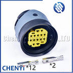 14 Pin/Way male or female Automotive Headlight Connector Plug socket DTBFHPE14BKSV 10847366 For Fiat Ducato Maserati Sicma