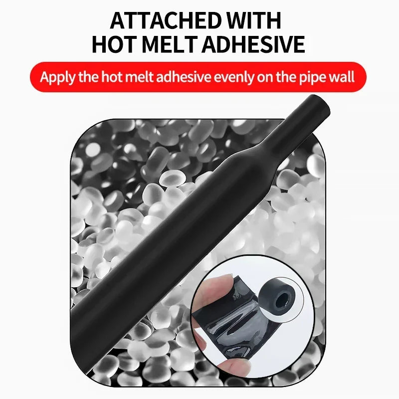 5Meter 4:1 Heat Shrink Tube with Glue Thermoretractile Heat Shrinkable Tubing Dual Wall Heat Shrink Tubing 4 6 8 12 16 20 24 32