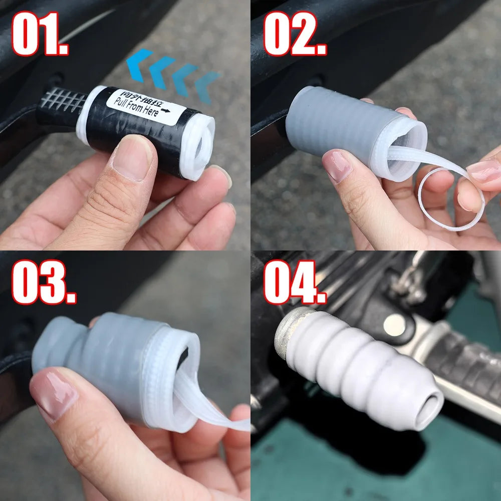 2/1pcs Motorcycle Shift Gear Lever Cover Anti Theft Shoes Silicone Self Shrinking Motorcycle Riding Equipment Protective Cover