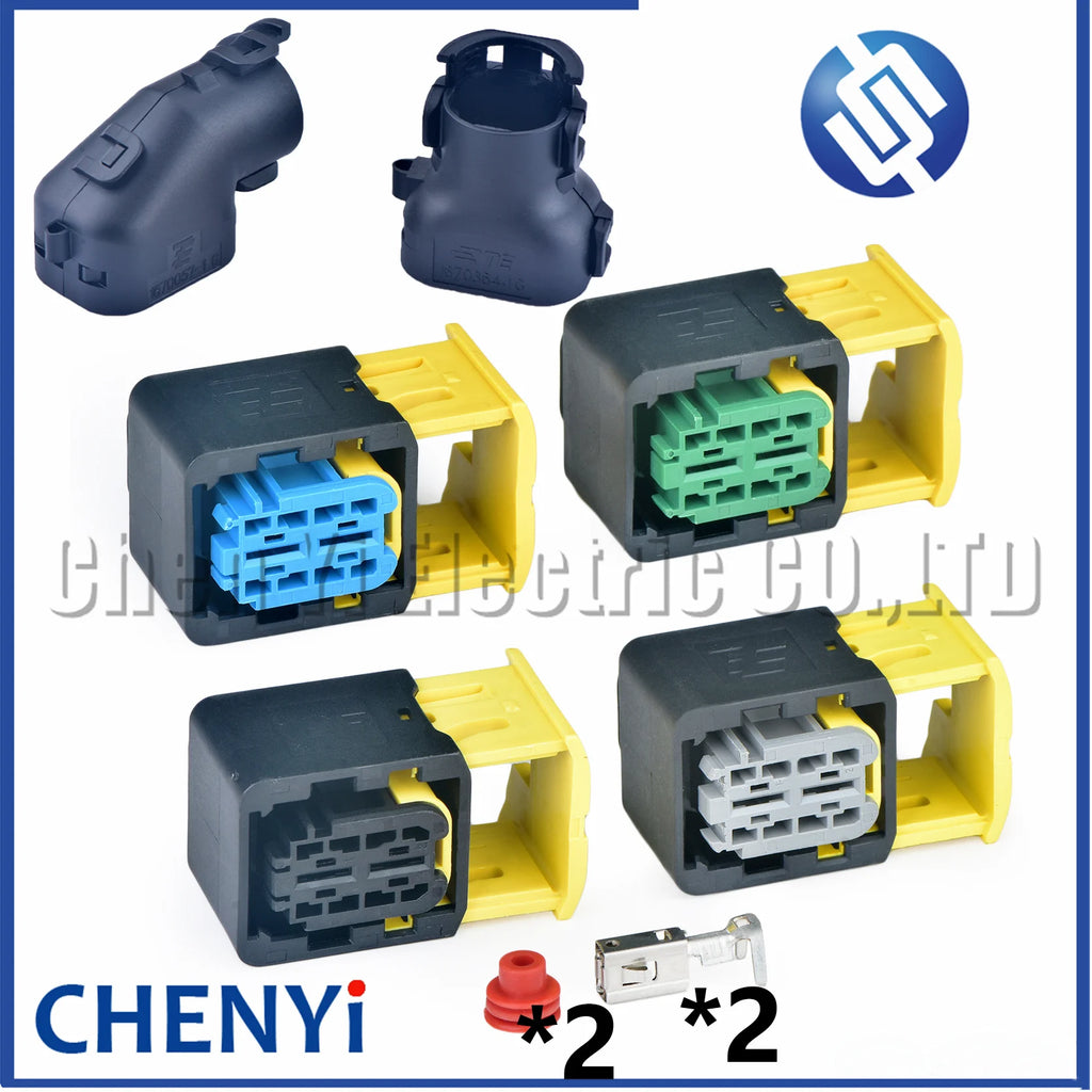 2 Pin female 6.3mm series Automotive waterproof connector wire harness Plug 1-1564542-1 2-1564542-1 3-1564542-1 4-1564542-1