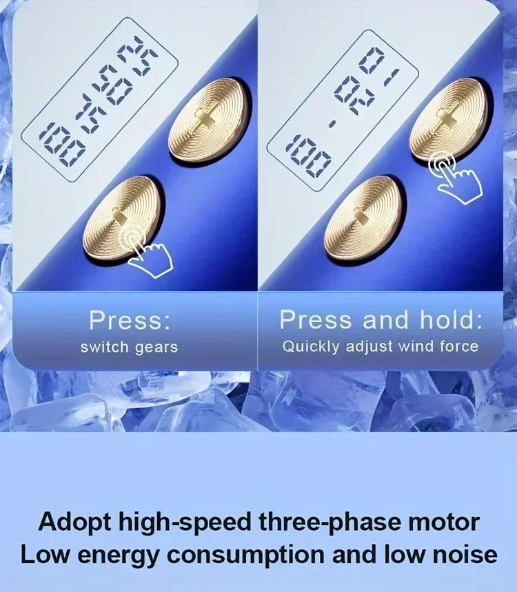 Motorcycle Portable Hand Fan 100 Wind Speeds Mini Turbo Handheld USB Rechargeable Highspeed Camping Cooling Electric Air Cooler