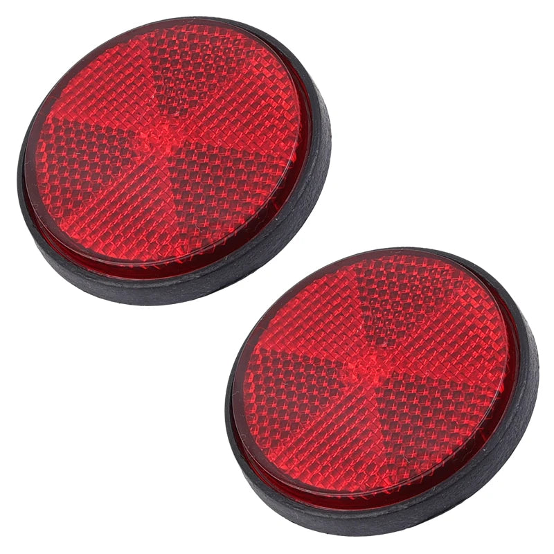 Motorcycle Circular Reflector Electric Vehicle Bicycle Waterproof Dustproof Night Warning Reflector 6mm Hexagonal Screw Fixation