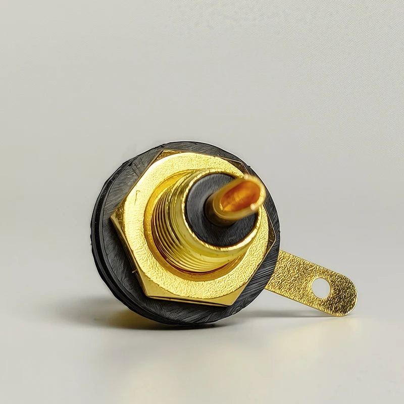 10/20/40PCS Gold-Plated RCA Jack Connectors, Zinc Alloy Single AV Coaxial Socket for Audio Video Panel Mount Applications