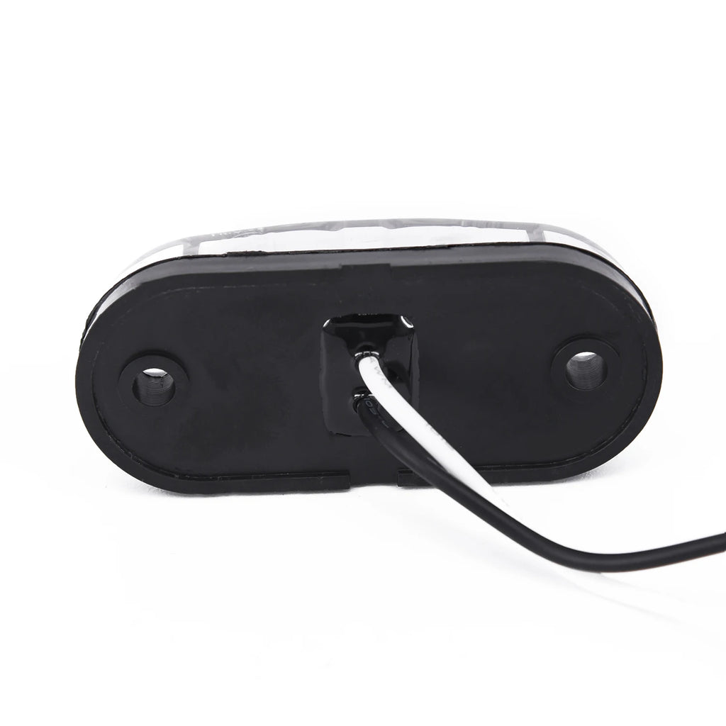 2Pcs Set White Marker Lights 12V LED Car Side Marker Tail Light 24V Trailer Truck Lamp Waterproof Plastic Signal Lamp