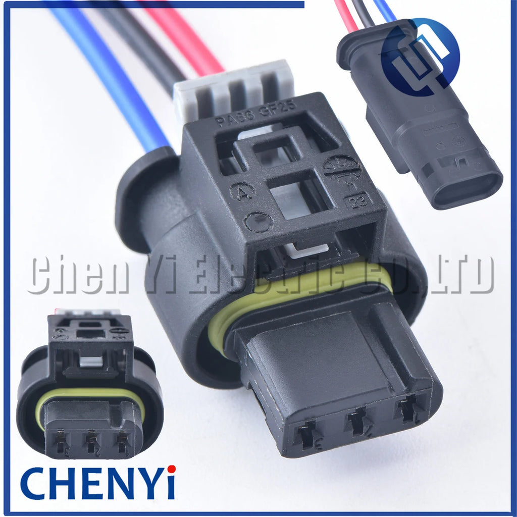 3 Pin auto waterproof automotive cable connector reversing radar camshaft sensor plug Pigtail 805-121-521 7615490-03 A0225452426