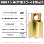 40Pcs Gold-Plated Bullet Banana Connectors, 2–8mm Pure Copper Plug Set for RC Brushless Motor & ESC Wiring