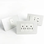 118x75mm Tempered Glass US-Thai Socket: Dual USB-C Ports & 2 AC Outlets for 110V, Scratch-Resistant Panel