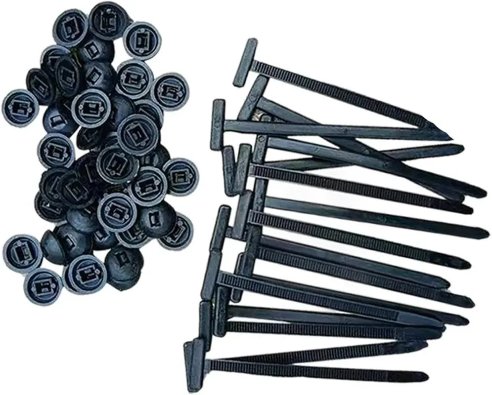 Car Nylon Cable Tie Buckle Fastener Universal Self-Locking Zip Ties Holder Screw Replacement Buckles Fix Wires Tools Accessories