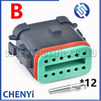 12 Pin Auto waterproof connector plug DT06-12SA-CE05 DT06-12SB-CE05 DT06-12SC-CE05 DT06-12SD-CE05 DT06-12SA-CE11 DTF13-12P