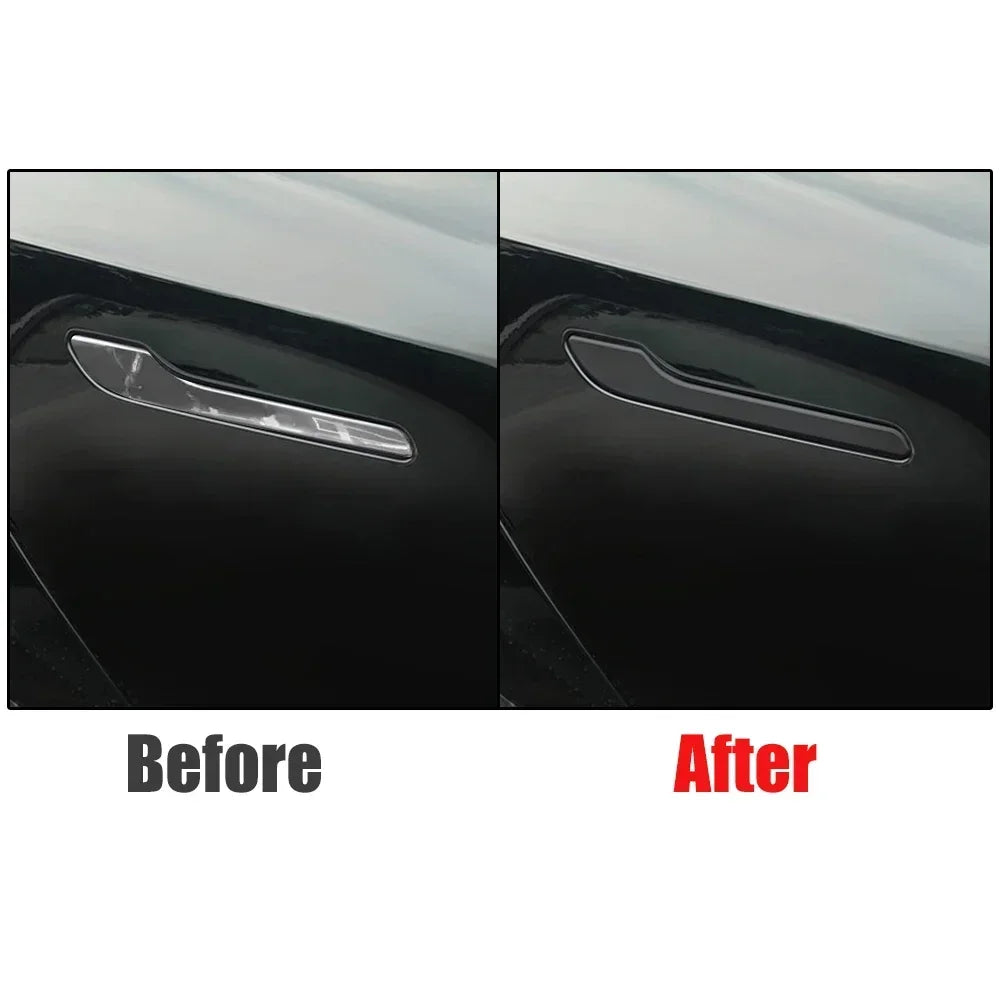 Anti-scratch 4Pcs/Set ABS Protector Sticker For Tesla Model 3 Y 2021 Decorative Stickers Car Door Handle Wrap Cover Amagi