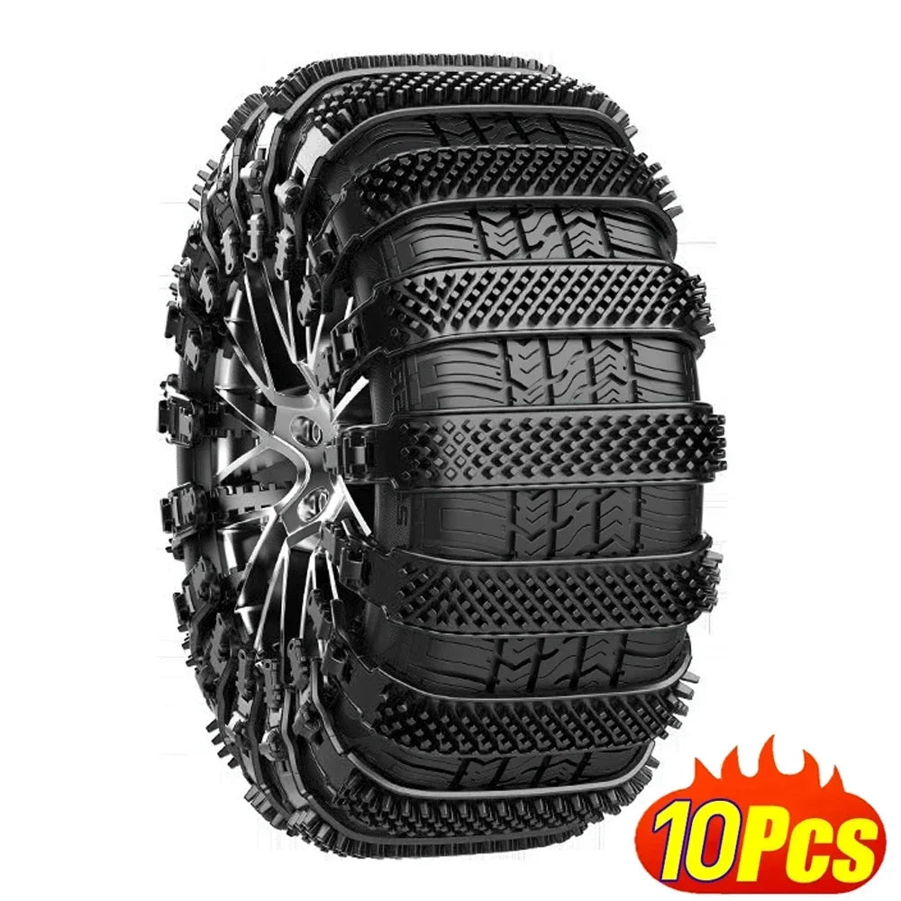 Snow Chain Widen Thicken Car Tire Crawler Type Plastic Anti-skid Chain Winter Wheel Tyre Anti-Slip Ties Emergency Tools Amagi
