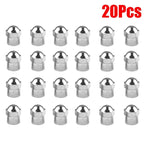 Car Tire Valve Caps Silver Round Head Chrome Plating Dust Proof Covers Cars Motorcycles Bike Tyre Styling Valve Cap Accessories
