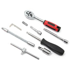 46pcs Ultimate Auto Marine Tool Kit with Socket Wrench Ratchet Set and Durable Steel Construction in Storage Case Motorcycles