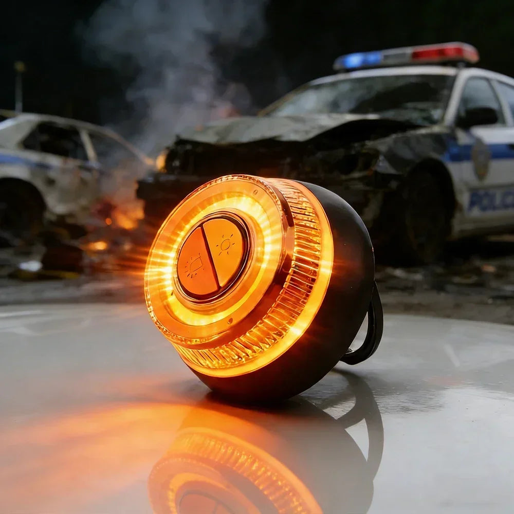 LED Car Emergency Light Approved by DGT with Geolocation Tracker for Quick And Efficient Position Light 360 Degree Vision Amagi