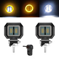 Motorcycle LED Angel Eye Work Light Bar Spot Lamp Offroad Car Boat Truck SUV Pickup 12V 24V Driving Fog Lamp Headlight Amagi