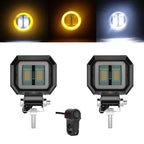 Motorcycle LED Angel Eye Work Light Bar Spot Lamp Offroad Car Boat Truck SUV Pickup 12V 24V Driving Fog Lamp Headlight Amagi