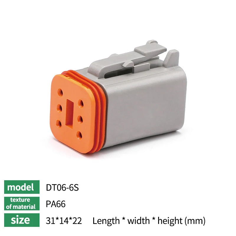 1/5 Boxes 250pcs Deutsch DT Series Waterproof Wire Connector Kit Automotive Sealed Plug with Pins DT06-2/3/4/6S DT04-2/3/4/6P