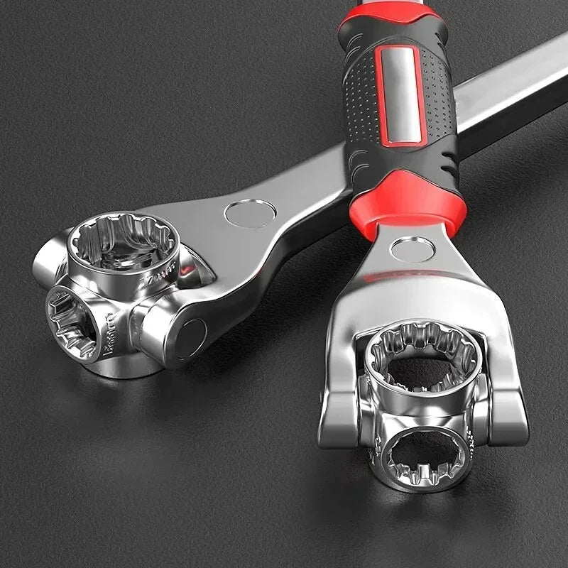 52-in-1 Multi-Functional Socket Wrench Set - 8-19mm Non-Slip Handle & Rotating Bone Design - Universal Wrench 360 Amagi