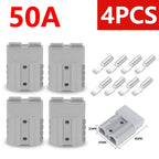 4Pcs  50A/120A Quick Connect Plug Kit - Silver Plated Copper Connector for 12-36V Winch/ATV/Trailer Wiring