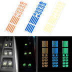 Luminous Car Window Button Sticker Night Glowing Lifting Switch Safety Decoration Stickers Door Window Lifter Switch Decals