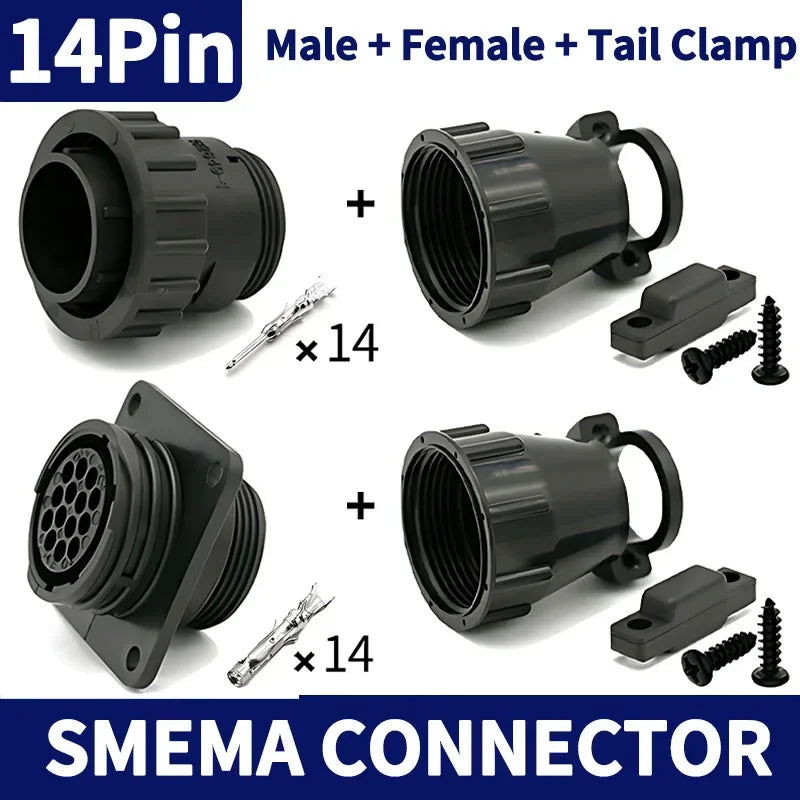 4/9/14 Pin AMP/TE Type CPC Connector, 182919-1 206153-1 182647-1, Circular Plug with Pins for SMEMA & Auto Sensor