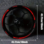 12pcs Motorcycle Bicycle Wheel Rim Stripe Wheel Decal Tape Sticker 18-21 Inch Sport Reflective Rim Tape Tire Stickers