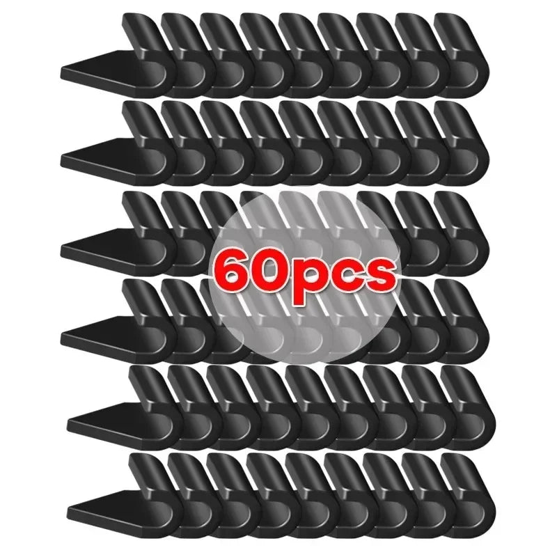6-60PCS Multi-functional Car Navigation Storage Clip Car Charger Data Cable Fixing Clip Cable Holder Fixed Wire Clips Fastener