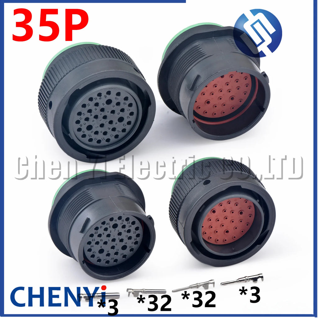 35 Pin auto Waterproof connector HDP24-24-35SN HDP26-24-35PN HDP24-24-35PN HDP26-24-35SN With Pins For Deutsch HDP Series
