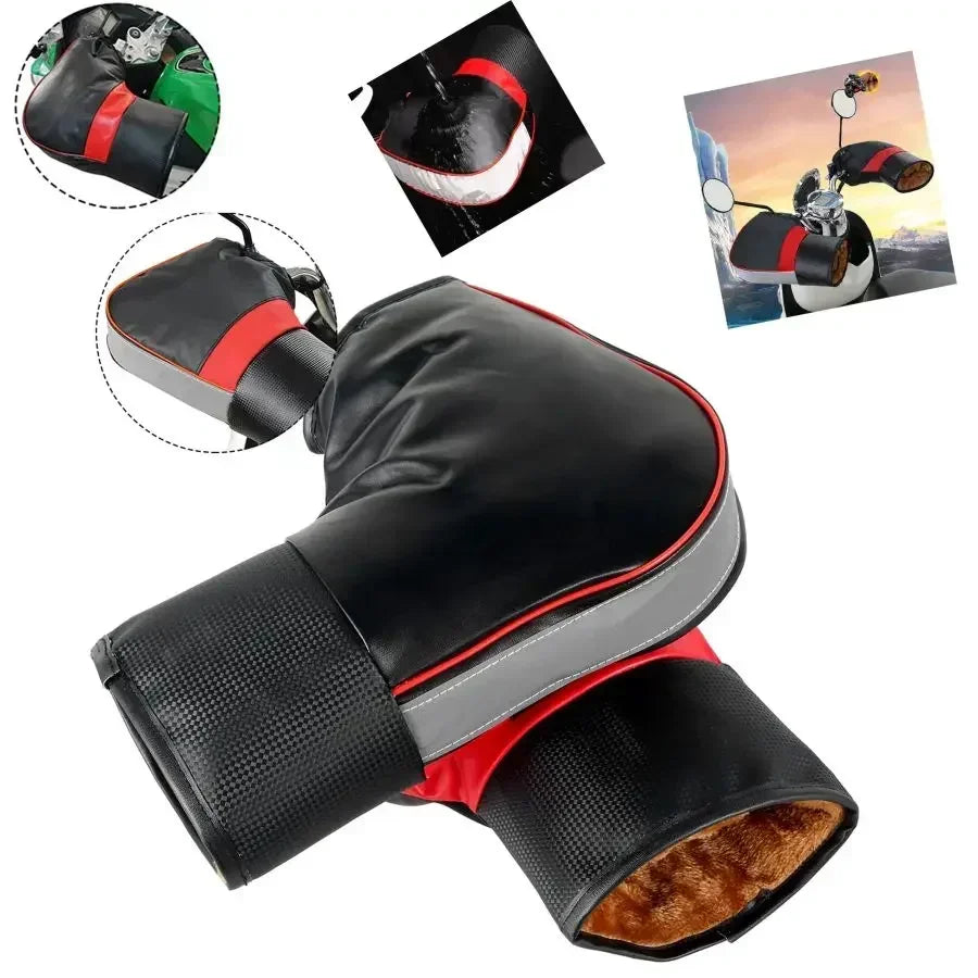 Motorcycle Handlebar Gloves Waterproof Windproof Winter Warm Gloves Motor Scooter Electric Vehicles Reflective Motocycle Amagi