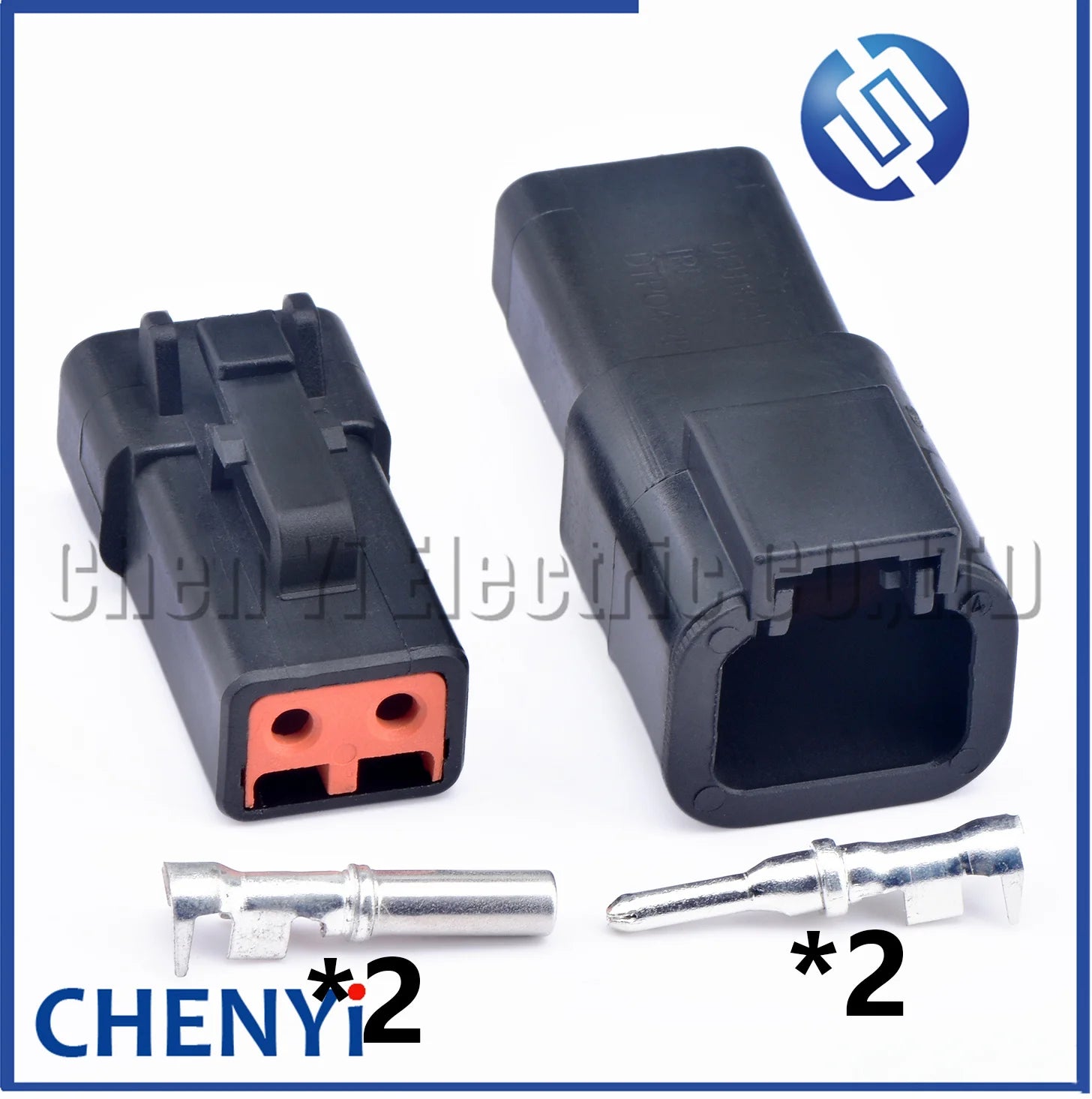 2 Pin DTP series BLACK  Automotive waterproof connector Wire harness plug DTP06-2S DTP04-2P DTP06-2S-E004 DTP04-2P-E004 with Pin