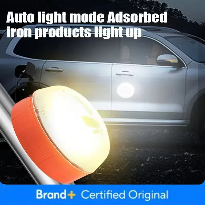 Strong Magnetic Induction Traffic Warning Light, Working Light, Household Car Malfunction Light, White Emergency Light Amagi