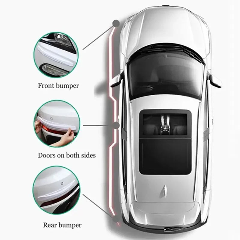 Car Bumper Protector Strip 6/4 PCS Guard Corner Protection Strips Scratch Protector Crash Anti Collision Auto Accessories amagi