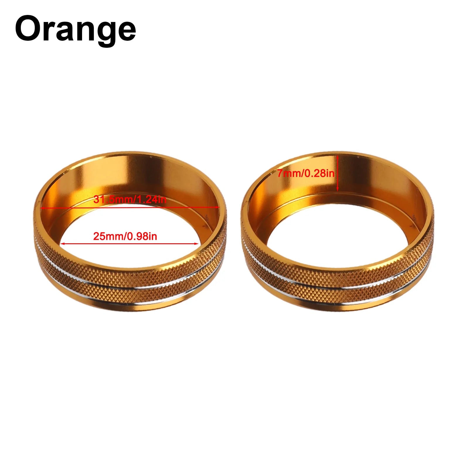 2pc AC Volume Control Switch Knob Trim Cover Ring For Ford For Explorer 2020-2025 Volume Knob Cover Switch Trim Car Styling Trim