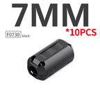 10PCS Snap Magnetic Ring Ferrite Filter For Cable Shield Removable EMC Inner Diameter 3.5MM 5/7/9/11/13/15MM Degaussing Filter