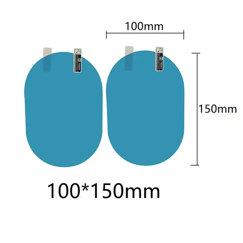 2pcs Rearview Mirror Rainproof Clear Film Sticker Protective for Car Motorcycle Bicycle Bike View AntiFog Waterproof Film Amagi