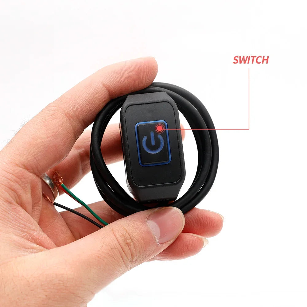 Motorcycle Modified Switch Waterproof Button with LED Light Headlight Horn Control ON OFF Buttton Handlebar Mount Accessories