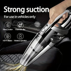 High-Suction 2-in-1 Wireless Car Vacuum Cleaner Wet/Dry Low Noise One-Click Dusting Rechargeable with Accessory Kit Accessories