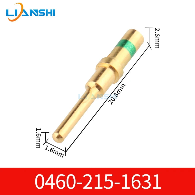 50pcs 0462-209-1631 Wiring automotive terminals 0460-215-1630 Gold Plated Stainless Steel 16-20AWG Deutsch Crimp Solid Terminal