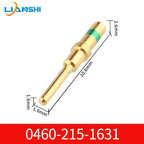 50pcs 0462-209-1631 Wiring automotive terminals 0460-215-1630 Gold Plated Stainless Steel 16-20AWG Deutsch Crimp Solid Terminal